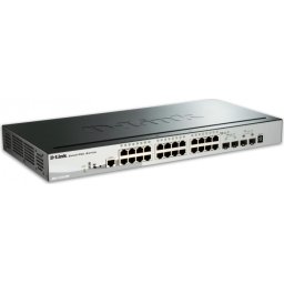 D-Link 28-Port 10/1000/1000 Mbps Gigabit Stackable Poe Layer 3 Smart Switch 2 10g Sfp+ Si 2 Sfp Porttal (Dgs-1510-28p)