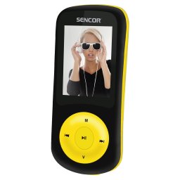 MP4/MP3 Player Sencor SFP 5870 BYL, LCD 1.8", Radio FM, 8GB Flash (Negru/Galben)