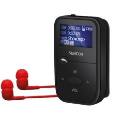 Player MP3, Sencor, SFP 4408BK, 8 GB, microUSB/Jack 3.5/microSD, Negru