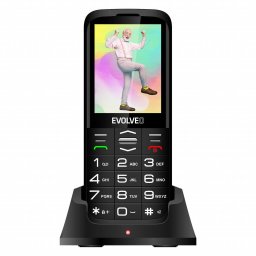 Telefon mobil EVOLVEO EasyPhone XO, pentru seniori, Dual Sim, 2G, Negru