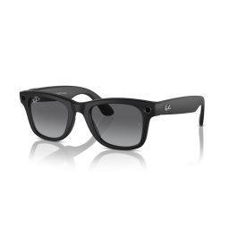 Ochelari Smart Ray-Ban Meta WAYFARER, Marime M, Negru, 32 GB stocare, Camera Foto 12mp, 5 microfoane, difuzoare, Wifi 6, Meta AI, Standard, Gradient-Grafit-Polarizat, Negru-Mat