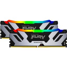 Kit dual memorie RAM Kingston FURY Renegade RGB, Capacitate 64GB DDR5 (2x32 GB), Frecventa 6400, CL 32, Negru