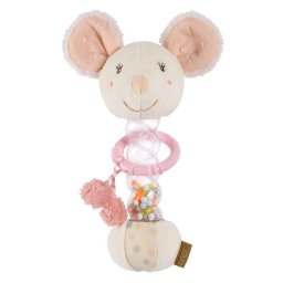 Jucarie interactiva senzoriala Fehn, Soricel, zornaitoare, 19 cm, 0 luni+