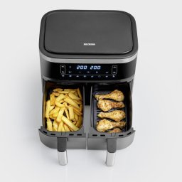 Friteuza Severin FR 2453, 8 programe automate, 80-200C, 2x3, 25l, Negru