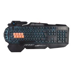 Tastatura de gaming hibrida A4tech Bloody B318, tehnologie Light Strike, iluminare LED multicolor, USB, Negru
