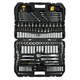 Set profesional chei tubulare cu 247 piese DeWALT DWMT81535-1, tehnologie DirectTorque pentru rezistenta la uzura, crom rezistent la coroziune, 1/4 si 3/8 inch, clichet 72 dinti pentru spatii inguste, marcaje gravate