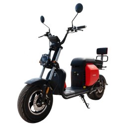 Scuter electric Samus Denver-45-10T2100-60V20L-Red, 2000W, Viteza Maxima 45 km/h, Acumulator 60V20AH, Tip baterie litiu, Autonomie 56 km, Rosu