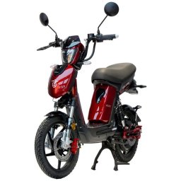 Scuter electric, fara permis, Samus Chicago-18T800-48V26-Red, viteza maxima 25 km/h, autonomie 90 km, motor 800 W, acumulator 48 V 26 Ah, sarcina maxima 152 kg, afisaj LCD color, jante aluminiu, Rosu