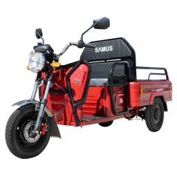 Triciclu electric Samus Cargo Ranger-25-1.1-72V32, 12 inch, motor 1000 W, acumulator 72V 32Ah, viteza maxima 25 km/h, afisaj LCD, sarcina maxima 430 kg, autonomie : 45-60 km, Rosu