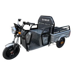 Triciclu electric cargo Samus Ranger-25-1.1-72V32 Silver, 1000W, , Viteza Maxima 25 km/h, Acumulator 72 (6 x 12V)/ 32 aH, Tip baterie plumb acid, Autonomie 45-60 km, Argintiu