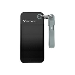 Stocare externa SSD de buzunar Verbatim, 256 GB, USB Tip-C, 3.2 Gen 2, Negru-Gri