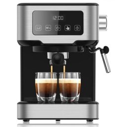Espressor Studio Casa One Touch, 1100 W, 1.5 L, 15 Bari, Negru/Argintiu