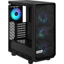 Carcasa PC Fractal Design Meshify 2 Compact RGB, Middle Tower, fara sursa, ATX, Negru