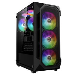 Carcasa PC Gamdias Aura GC1 Elite aRGB, Middle Tower, Tempered glass, Negru