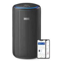 Purificator de aer inteligent Philips 3200 series AC3221/13, 520 m3/h, 135 mp, 36 W, Control aplicatie, Filtre HEPA si carbon, Antracit