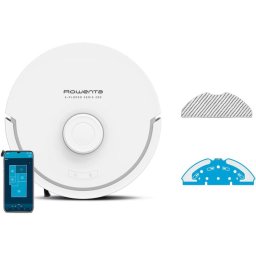Robot de aspirare Rowenta X-Plorer Serie 280 Animal & Allergy RR88H7E0, putere 8.000 Pa, autonomie 120 min, recipient praf 0.3L, functie mop, management harti, statie de incarcare, evitare obstacole, laser LiDAR 360°, Wi-Fi, alb
