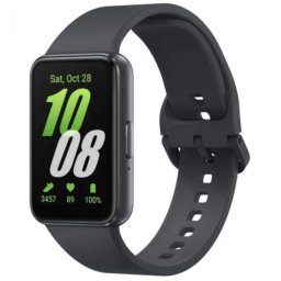 Bratara fitness Samsung Galaxy Fit 3, ecran AMOLED 1.6 inch, Bluetooth 5.3, bratara silicon, Negru/Gri