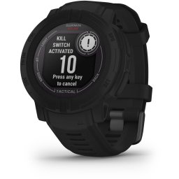 Ceas inteligent Garmin Instinct 2, 45mm, Solar, Tactical Edition, Display diagonal: 2.29 cm (0.9"), Display technology: MIP, Display resolution: 176 x 176 pixels. GPS (satellite), Negru