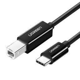 Cablu USB-C la USB-B imprimanta, 1 m, negru