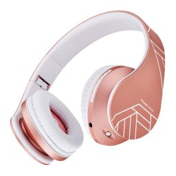 Casti Wireless P2, Bluetooth 5.3, microfon, 168g, Auriu/Rose