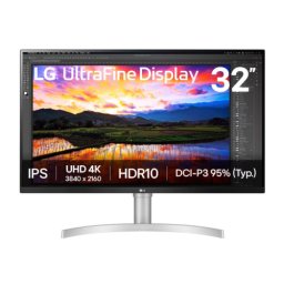 Monitor LED 32UN650K-W.AEU, 32 inch, 3840x2160 pixeli, Argintiu