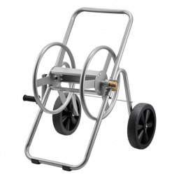 Carucior cu tambur pentru furtun, otel, dimensiune 650 x 530 x 740 mm, maxim 90 m pentru diametru de 1/2 inch, 2 roti