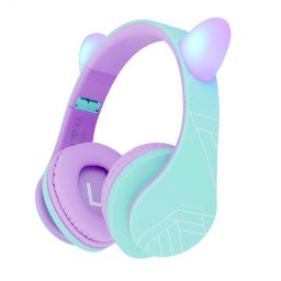 Audio pentru copii wireless LED lumini PowerLocus Teal/Violet