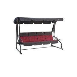 Balansoar Sorrento 4 Locuri – 232 x 120 x 164 cm, structură metalică, confort sporit, utilizare exterior, Visiniu