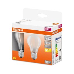SET 2x Bec LED A60 E27/6,5W/230V 2700K Osram