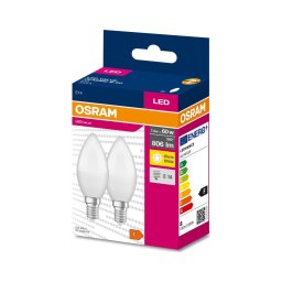 SET 2x bec LED Osram B38 E14/7,5W/230V 3000K