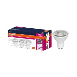 Set de 3 becuri LED spot PAR16 GU10, 6,9W, 230V, 6500K, 60° - Osram