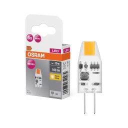 Set de 5 becuri LED micro cu pini G4, 1W, 12V, 2700K - Osram