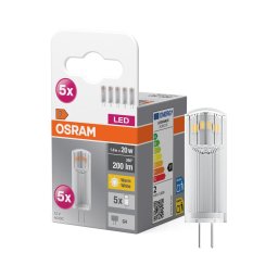 Set 5 becuri LED PIN G4/1,8W/12V 2700K - Osram