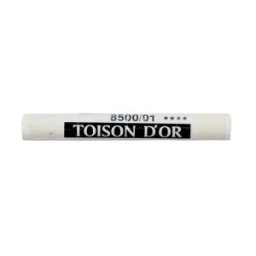 Creta Rotunda Uscata pentru Artisti, Toison D'or, Soft, Koh-I-Noor, 10 x 75 mm, 12 Bucati Alb Titaniu