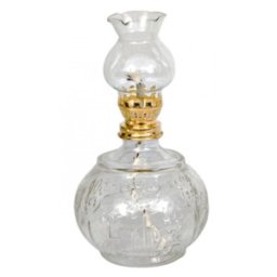 Set 2 x Lampa Mare Rotunda cu Floare, pentru Ulei Parafinic, 19.5 cm