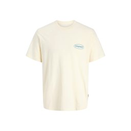JACK & JONES T-Shirt Jorriviera Vintage Poster Back Ss 12295202 11-0105 TCX antique white