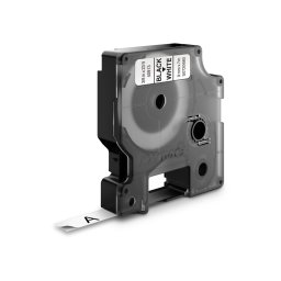 Banda DYMO LabelManager 9 mm negru pe alb pentru documente, bibliorafturi, rafturi si organizare generala S0720680