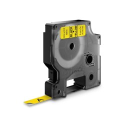 Banda DYMO LabelManager 9 mm negru pe galben pentru avertizare, identificare rapida si organizare profesionala S0720730