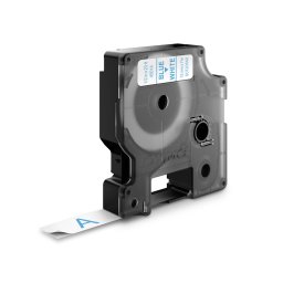 Banda DYMO LabelManager 12 mm albastru pe alb pentru laboratoare, documentatie tehnica si organizare profesionala S0720540