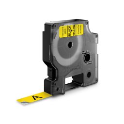 Banda DYMO LabelManager 12 mm negru pe galben pentru avertizare, identificare rapida si organizare profesionala S0720580
