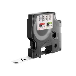 Banda DYMO LabelManager 19 mm negru pe alb pentru documente, bibliorafturi, rafturi si organizare generala S0720830