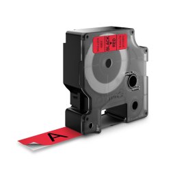 Banda DYMO LabelManager 19 mm negru pe rosu pentru avertizare, echipamente critice si identificare prioritara S0720870