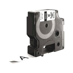 Etichete din vinil DYMO Rhino ID1 19 mm negru pe alb pentru tablouri electrice si automatizari 18445