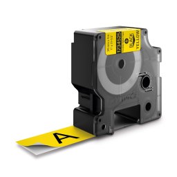 Banda flexibila DYMO Rhino ID1 24 mm negru pe galben pentru cabluri, avertizari, automatizari si identificare industriala 1734525