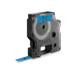 Banda DYMO LabelManager 9 mm negru pe albastru pentru telecomunicatii, infrastructura IT si organizare profesionala S0720710