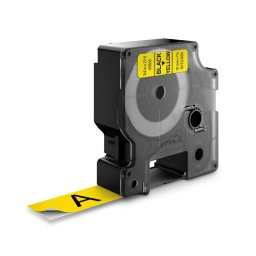 Banda DYMO LabelManager 19 mm negru pe galben pentru avertizare, identificare rapida si organizare profesionala S0720880
