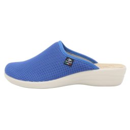Saboti dama, Fly Flot, T4-368-FE-Albastru, de casa, textil, ortopedici, cu talpa joasa, albastru (Marime: 36)