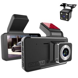 Camera auto DVR duala Full HD 1080P cu fata-spate, ecran 4 inch si Night Vision