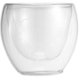 Set 2 pahare termo MagicHome pentru espresso si ceai, sticla dubla, 90 ml