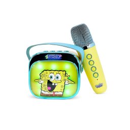 Microfon OCEANIA TRADING LTD Spongebob Squarepants Popsing Led Light up Wireless Karaoke Speaker Galben